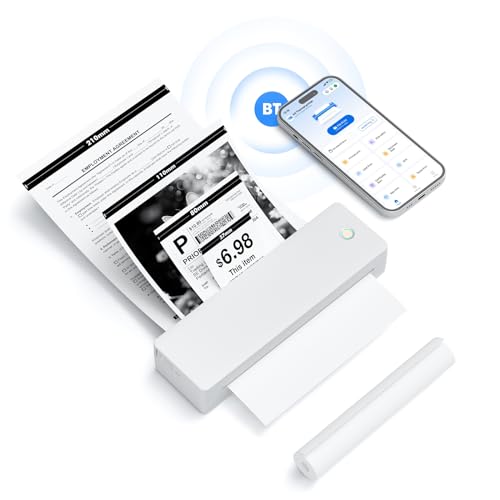 Homuserr Impresora Termica Portátil, Impresora Portatil Bluetooth Compatible Con Android E Ios, Mini Impresora Sin Tinta Para Escuelas, Hogares Y Oficinas, Soporta Papel Térmico A4, Blanco Homuserr Impresora Termica Portátil, Impresora Portatil Bluetooth Compatible Con Android E Ios, Mini Impresora Sin Tinta Para Escuelas, Hogares Y Oficinas, Soporta Papel Térmico A4, Blanco