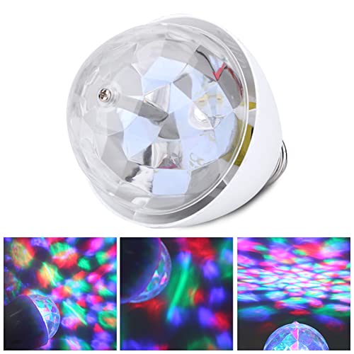 equlup Glühbirne, E27, 3 W, Rotierende Glühbirne, Farbige LED-Stroboskop-Glühbirne, Kristall-Bühnenbeleuchtung Für Disco, Geburtstagsfeier, Club-Bar