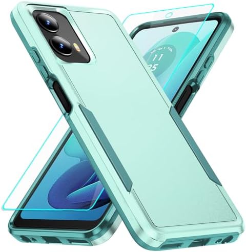 For Motorola Moto G Stylus 5G 2024 Phone Case,with Tempered Glass Screen Protector Heavy Duty Rugged Shockproof Full Body Protection Sturdy Durable Cover