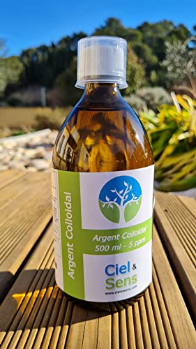 Argent colloïdal 5ppm flacon 500ml parfait pour la trousse de soin familiale
