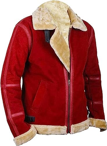 Ryan Reynolds Spirited Clint Briggs Maroon Shearling Leather Jacket2