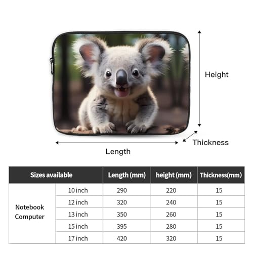 Cute Koala Laptop Sleeve Case 15 Inch Suitable For Notebook Computer Tablet Traveling Carrying Simple Case4