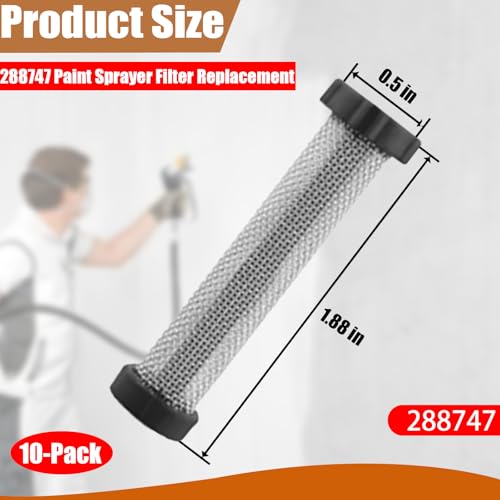 10 - Pack 288747 Paint Sprayer Filters Made for Graco Sprayer Parts - Compatible with Graco Magnum X7, X5, XR5, XR7, XR9, ProX7, ProX9, ProX17, ProX19, ProX21 - Thumbnail 3