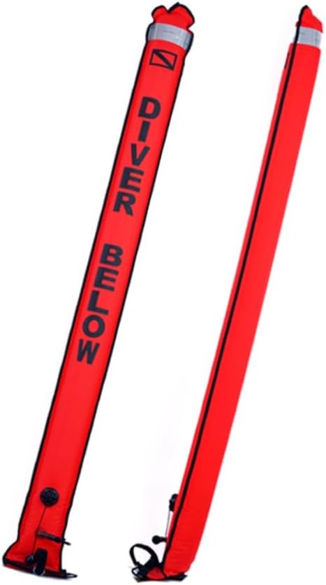 Buoy Colorful Visibility SMB 1.2m Safety Inflatable Scuba Diving Surface for Enhanced Visibility and Easy Identification in Diving Activities