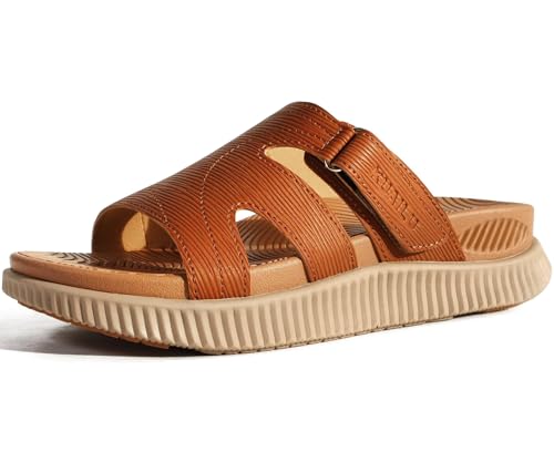 KuaiLu Womens Fashion Orthotic Slides Thick Cushion Recovery Sandals Ladies Slip On Walking Sandles With Comfortable Plantar Fasciitis Arch Support Indoor Outdoor