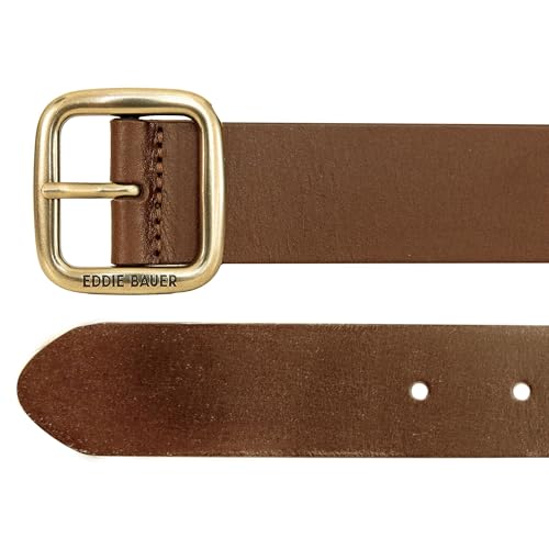 Eddie Bauer Women's Casual Leather Belts with Durable Metal Buckle, Center Bar - Tan, Large2