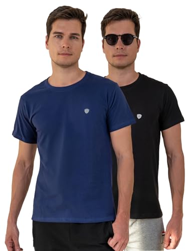 Image of Lux Cozi Men's Cotton Solid Regular Fit T-Shirt