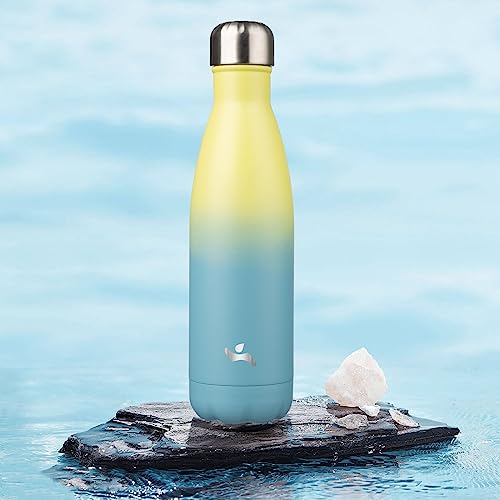 Image of Konokyo Insulated Water Bottles,17 oz Double Wall Stainless Steel Vacumm Metal Flask for Sports Travel,Sandy Beach