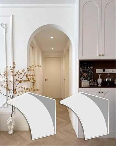 2 Pcs Half Circle Top Round Arched Molding Trim, Pre-Curved