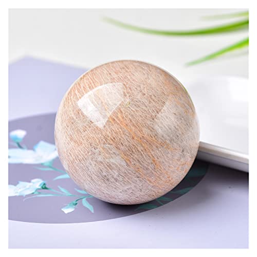 1PC Natural Yellow Moonstone Polishing Reiki Ball