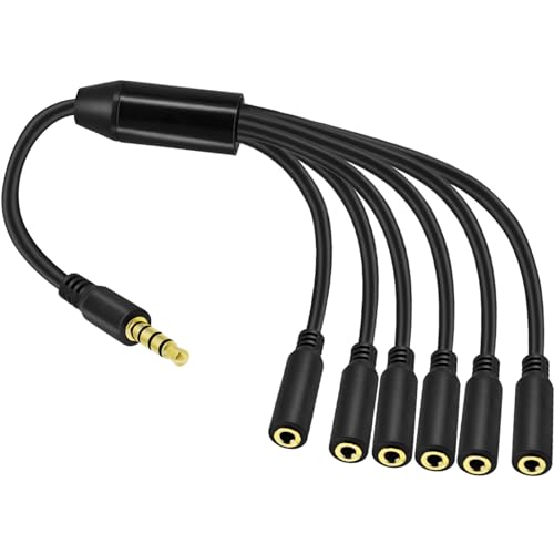 Cable divisor de audio 3.5mm con 6 salidas miniatura 6