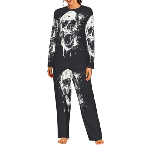 Pyjama confortable femme motif fantôme pour des nuits sereines