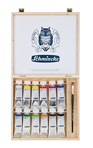 Schmincke AKADEMIE Acryl 12 x 60 und Pinsel, 76 014 097