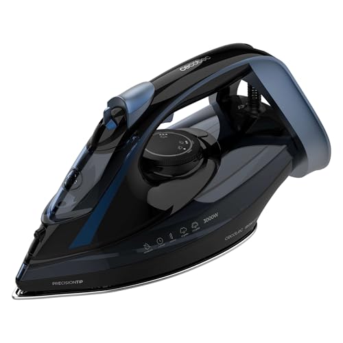 Cecotec Plancha de Ropa IronHero H-3000 Ceramic. Gran Potencia de 3000 W, Calentamiento Rápido, Suela Cerámica XXL, Elimina Arrugas Difíciles, Sistema Antical, Antigoteo y Apagado Automático