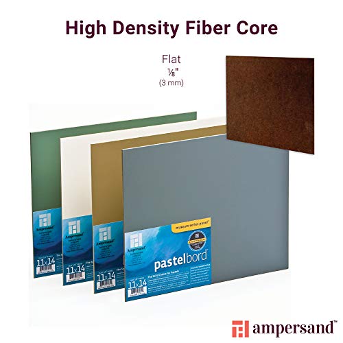 Ampersand Art Supply Pastel Painting Panel: Museum Series Pastelbord, White-1/8 Inch Depth, 16X20 #TOP5