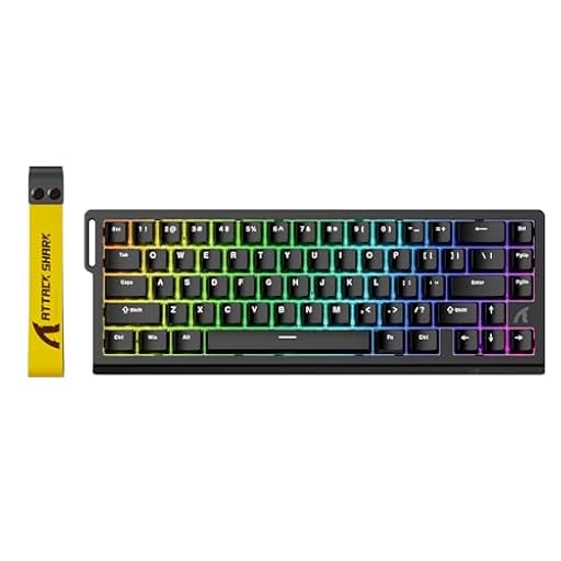 ATTACK SHARK X68 HE Teclado 8000Hz Rapid Trigger, Teclado Gaming RGB con Interruptor Magnético de 60%, Precisión RT de 0,01 mm, Actuación Ajustable, Snap Tap, para PC/Mac, Negroa | Ya disponible en tu tienda friki favorita! En mundofriki.es!