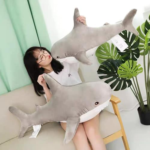 Image of Ryttir XXL Giant Shark Stuffed Animal, Chubbier Shark Pillow Plush Body Pillow, Perfect Christmas Stress Relief Gift for Kids & Women