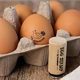 ExcelMark Egg Stamp – Custom Rubber Stamp for Eggs – Chicken Farm (Design 1)