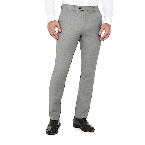Tommy Hilfiger Mens Th Flex Modern Fit Separates Business Suit Pants Set, Black/White, 34 US