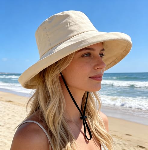Sombrero de sol para mujer con ala ancha para verano miniatura 2