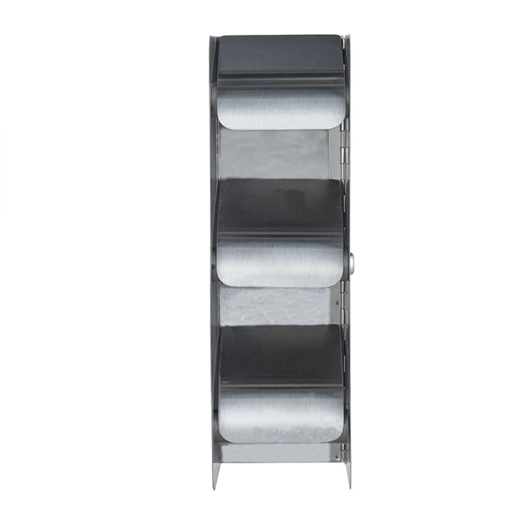 Toilettenpapierspender für öffentliche Toiletten mit sicherem Schloss, Wandmontage, Jumbo Rollen Toilettenpapierspender aus Edelstahl, C