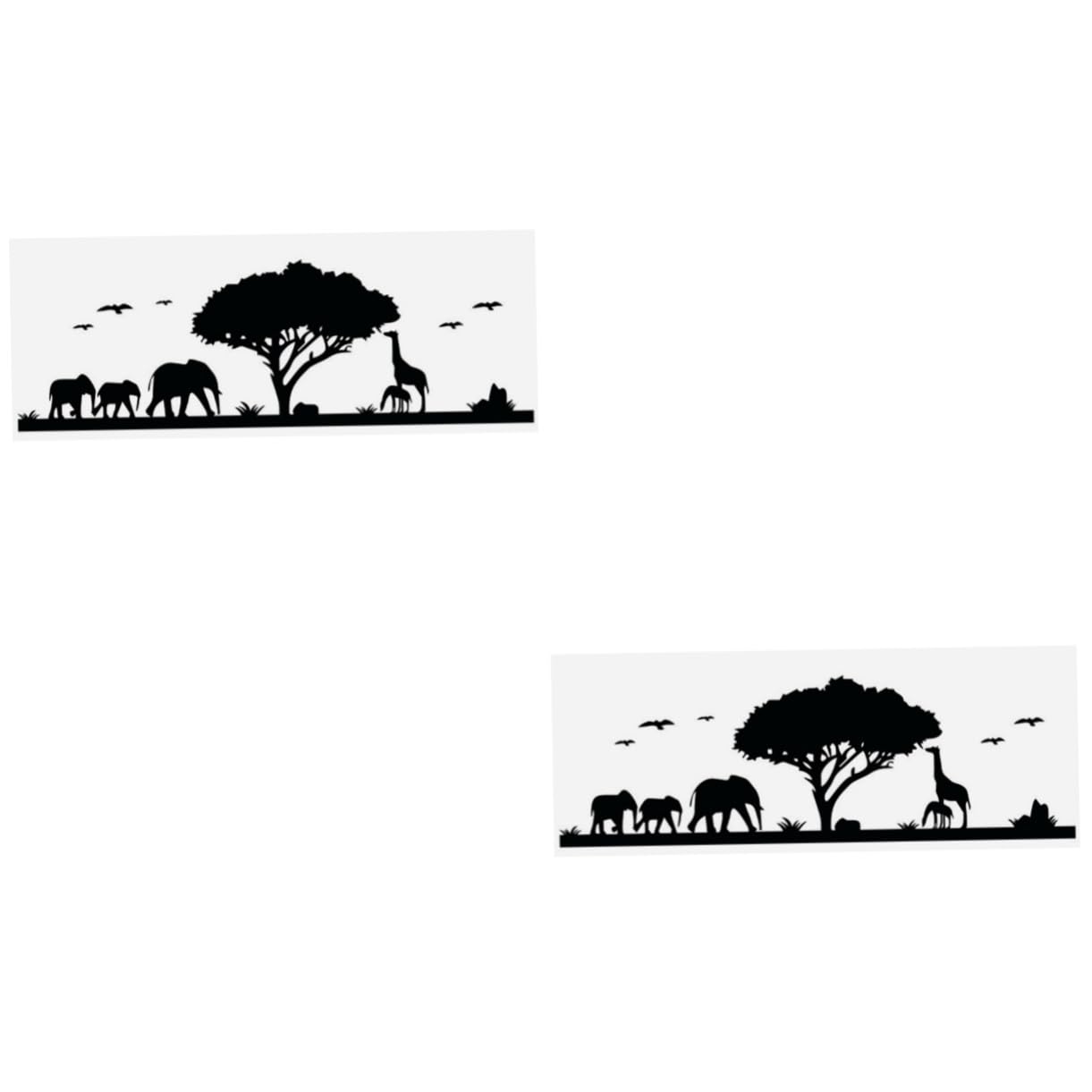 Angoily 2piezas Pegatina Decorativa De Animales Para Pared Vinilo De Giraffe y Estilo Bosque Autoadhesiva Para Habitaciones Infantiles y Guarderías