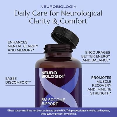Neurobiologix Pea Soothe Support for Men and Women, Pea & Resveratrol Formula for Comfort, Mobility, Nerve Health & Muscle Recovery, Gluten Free, Non GMO, Vegan Capsules, 90 Count
