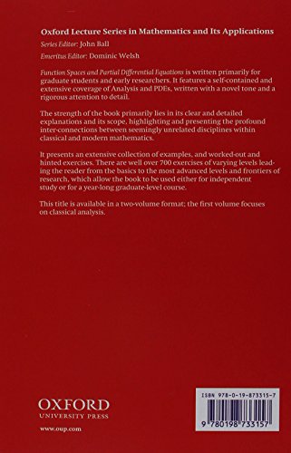 Function Spaces and Partial Differential Equations: 2 Volume set (Oxford Lecture Series in Mathematics and Its Applications)