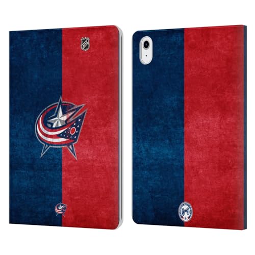 Étui portefeuille iPad Air 11 Columbus Blue Jackets en cuir Head Case Designs