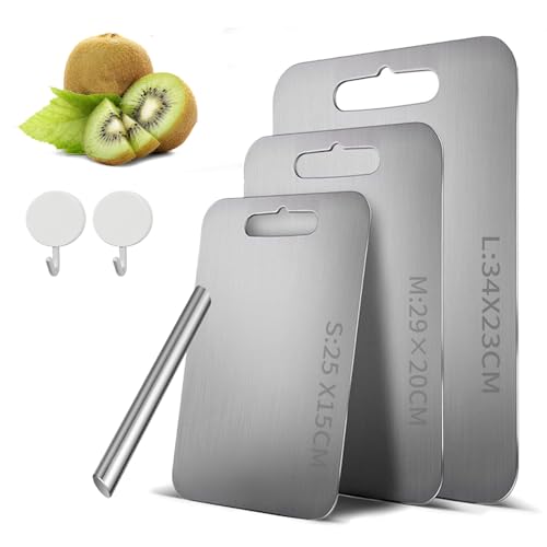 Katori Titan Schneidebrett Katori Schneidebrett 3 Größenoptionen Eine Seite Für Rohe Eine Seite Für Gegarte Lebensmittel Geeignet Zum Schneiden Von Fleisch Brot Gemüse Und Obst (S)