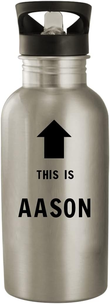 This Is Aason - 20oz Stainless Steel Water Bottle, Silver