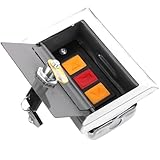 DONFAMDS Multifunktionaler Steuerstationskasten für Elektrische Rolltore und Garagentore Langlebiger Kunststoff Momentaner Druckknopf Verdecktes Schloss Fernbedienung Kompatibel