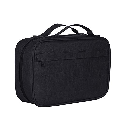 Large Travel Makeup Bag Waterproof Portable Storage Cosmetic Bag Professional Makeup Make up Case Organizer for Women (Black)