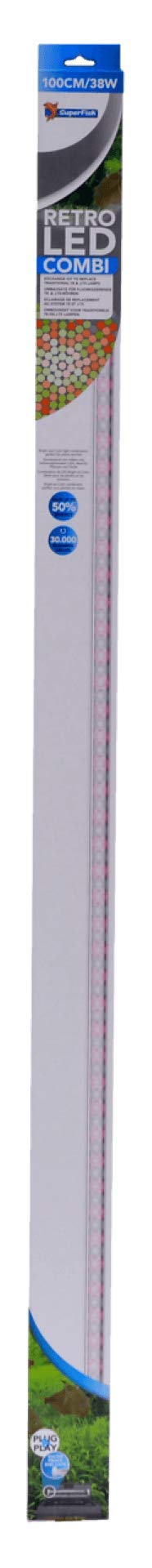 SuperFish 60397/3456 Aquarium LED-Beleuchtung Retro Combi, Aquarium LED Retro: 21 Watt/ 100cm
