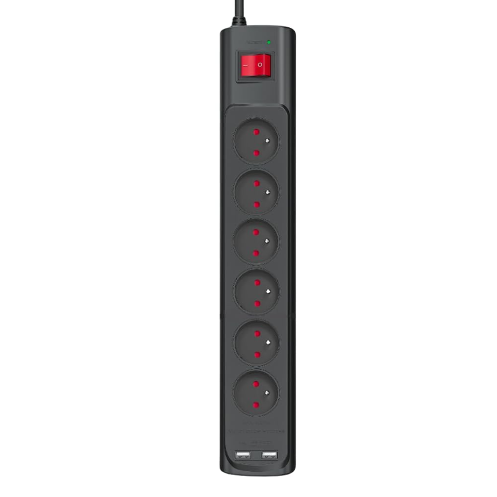 Monster POWER PARAFOUDRE PARASURTENSEUR 6 AC/2 USB-A FR