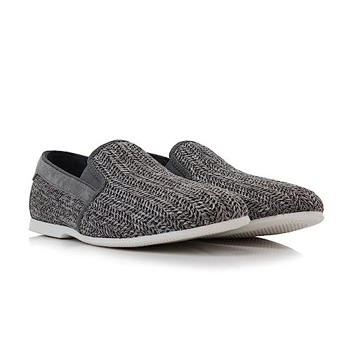 Image of Ferro Aldo Men's Slip-On Loafers | Woven Espadrille & Classic Styles | Casual & Formal Dress Shoes