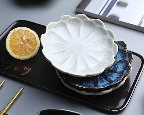 Miniatura 3 de Juego de 4 platos multiusos de cerámica japonesa para salsa, platos para condimentos para salsa de soja