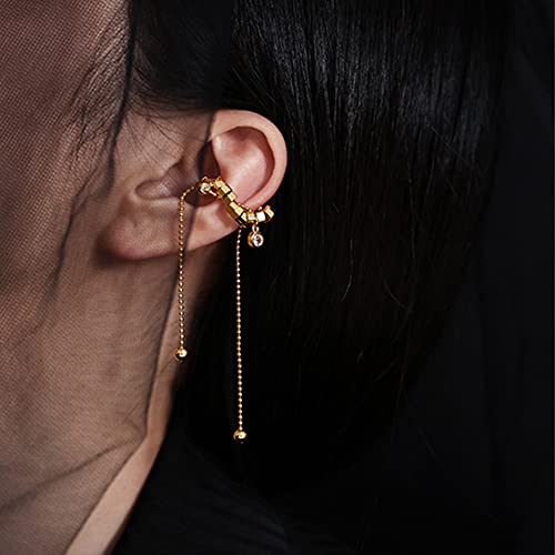 Golden Ear Cuffs Tassel Chain Non Piercing Ear Clip Women Girls #TOP1