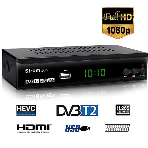 DVB-T2 Receiver hd-line Strom 506 mit HDMI und USB Anschluss