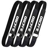 Zacro Bike Rack Straps, 4 PCS Adjustable Bike Wheel Strap with Upgraded Gel Grip & Stonger Metal Buckle, 24/31.5 Inches Anti-Slip Bicycle Tire Stabilizer Strap (Black)