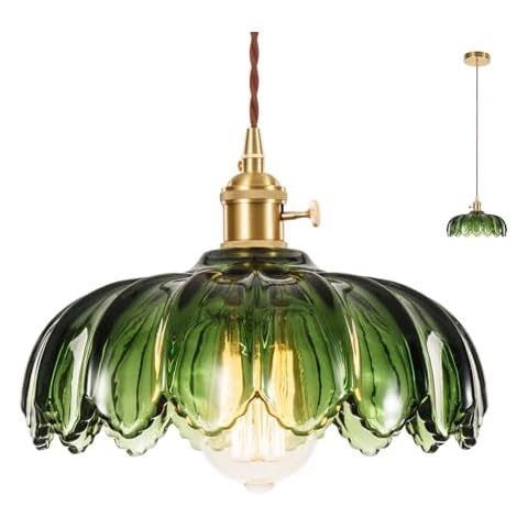 SHINGJIAO Vintage Glass Pendant Light Cover