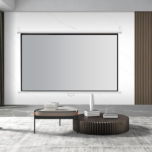 Pantalla de proyector extraíble de 72 pulgadas (16:9) para instalación en pared y techo