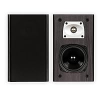 Theater Solutions B1 Black Bookshelf Speakers Surround Sound Home Theater Speaker Pair