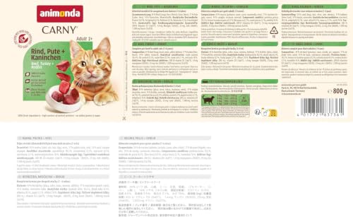animonda Carny Katzen Nassfutter Rind + Pute + Kaninchen (6 x 800g) – Ansicht 6