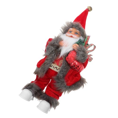 OUNONA Santa Electric Dancing Electric Musical Santa Doll Electric Santa Cloth