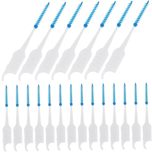 DECOMELODY 200 piezas Cepillos Interdentales Flexibles Doble Cabezal Limpieza Oral Precisa para Dientes y Brackets Accesorios Portátiles para Viaje y Uso Diario