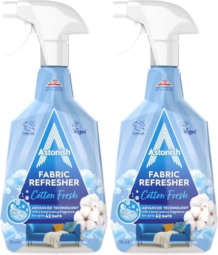Image of Astonish Fabric Refresher Spray Cotton Fresh 750ml – Fabric Freshening Spray for Upholstery, Curtains, Carpets & Clothes, Long Lasting Cotton Fresh Fragrance