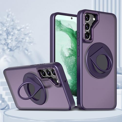 Coque Samsung S22 antichoc transparente acrylique avec anneau aimant