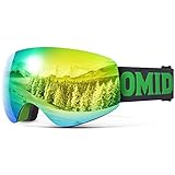 Kids Ski Goggles, OMID Z1 Anti-fog UV Protection Snow Goggles Frameless OTG Snowboard Goggles for...