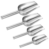 4 Stück Eisschaufel für Eiswürfel Schaufel, Mehlschaufel Edelstahl Futterschaufel, Metallschaufel Scoops Scooper für Küche Buffet Party Kaffeeschaufel Candy Bar Schaufel